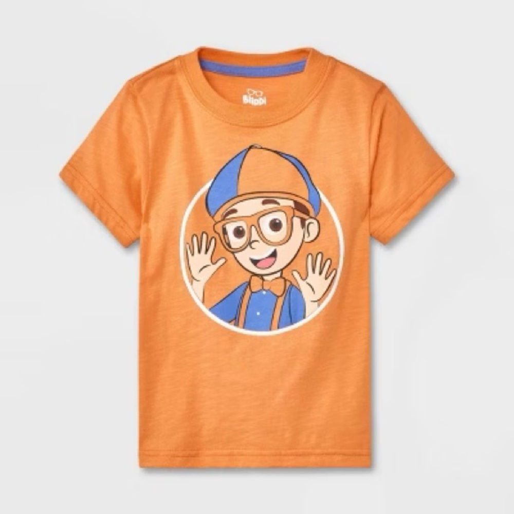 Blippi Short Sleeve Orange Kids T-Shirt